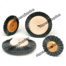 Escovas de roda de madeira de madeira escovas de roda de madeira